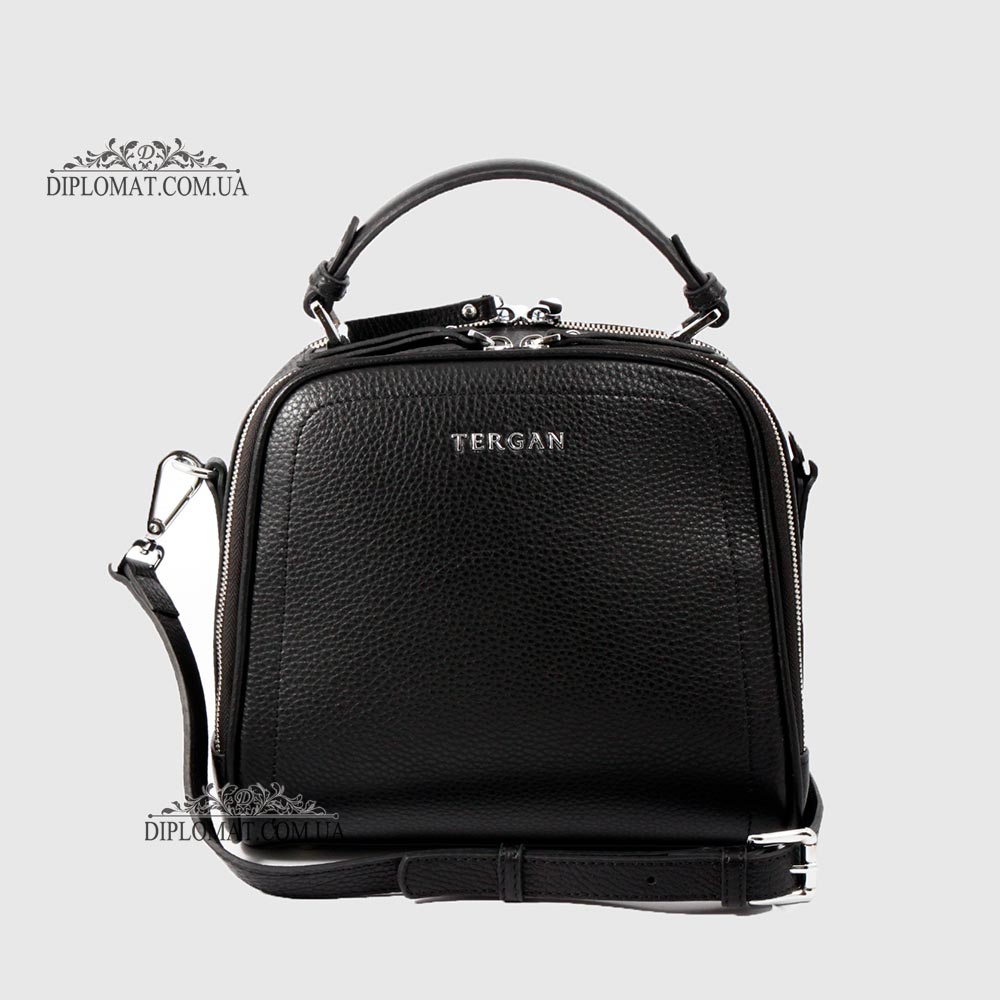 Сумка Сундук женская Кожаная TERGAN 79135  SIYAH FLOATER Черный