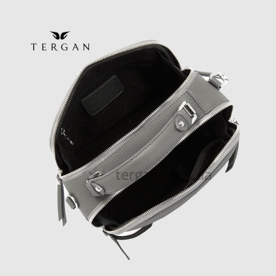 Сумка Сундук женская Кожаная TERGAN 79135  GRI FLOATER Чр