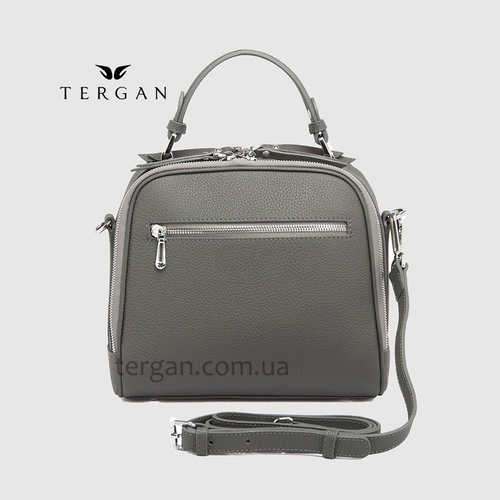Сумка Сундук женская Кожаная TERGAN 79135  GRI FLOATER Чр