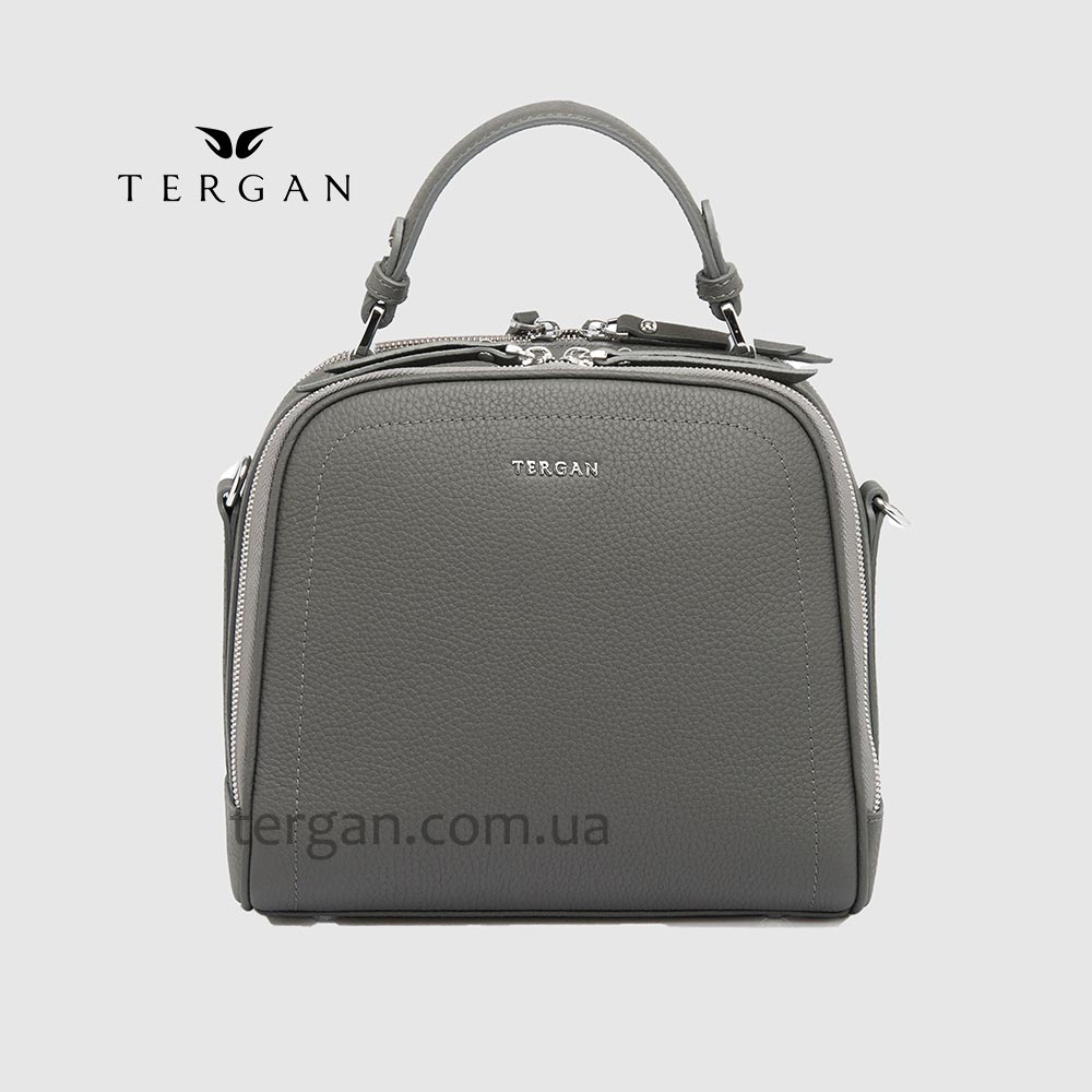 Сумка Сундук женская Кожаная TERGAN 79135  GRI FLOATER Чр