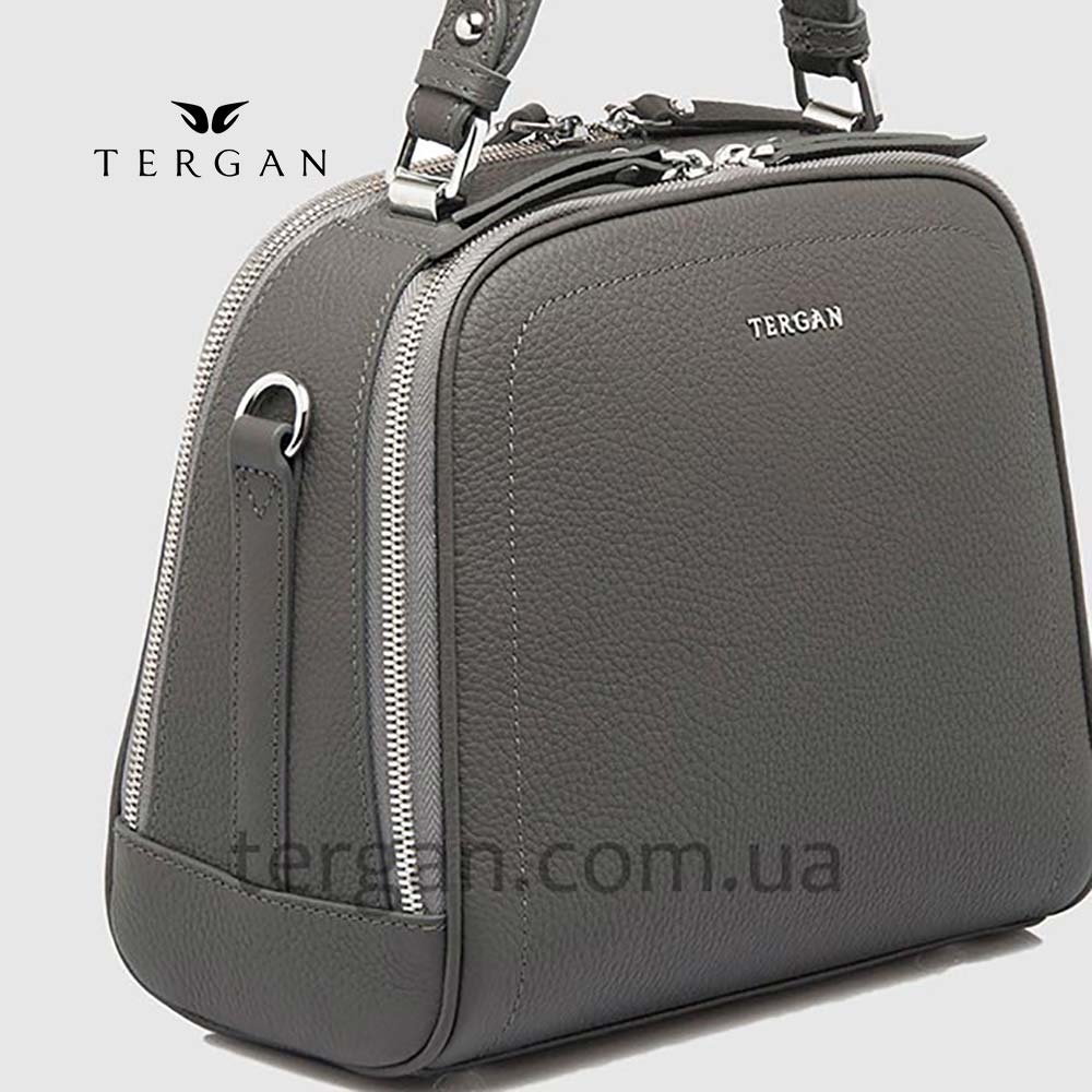 Сумка Сундук женская Кожаная TERGAN 79135  GRI FLOATER Чр