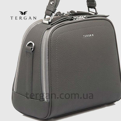 Сумка Сундук женская Кожаная TERGAN 79135  GRI FLOATER Чр