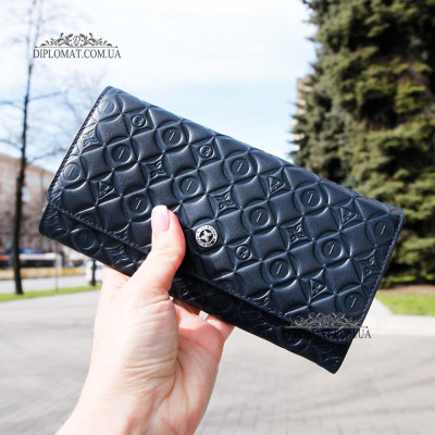 Кошелек женский из натуральной кожи TERGAN 5783  LACIVERT NAPPA Темно Синий