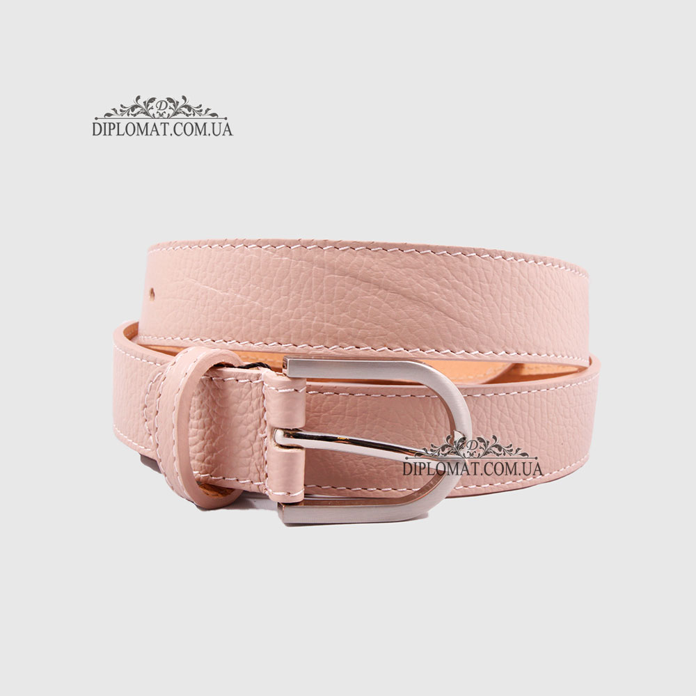 Ремень женский GIADA PELLE BELT 202107 Кожаный Универсальный PUDRA FLOATER Розовый