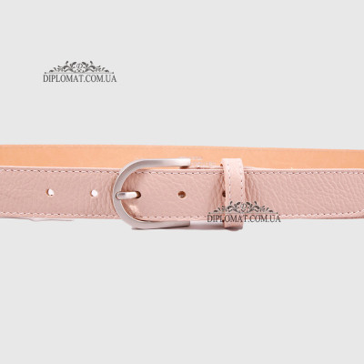 Ремень женский GIADA PELLE BELT 202107 Кожаный Универсальный PUDRA FLOATER Розовый