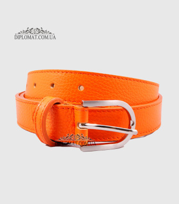 Ремень женский GIADA PELLE BELT 202107 Кожаный УниверсальныйORANGE FLOATER