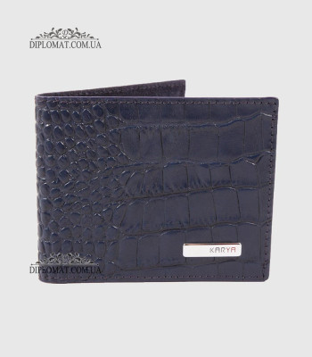 Зажим для денег с магнитом KARYA 0903 58 D.BLUE CROCO