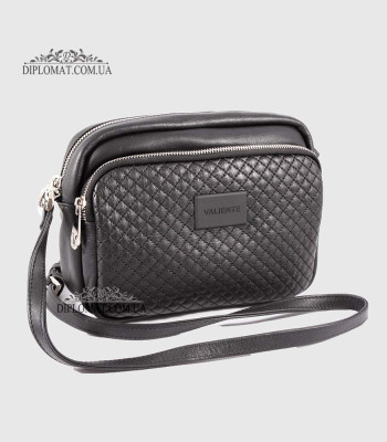 Сумка Женская кросс боди VALIENTE 959 с двумя отделениямиSAUVAGE black Shantal черный