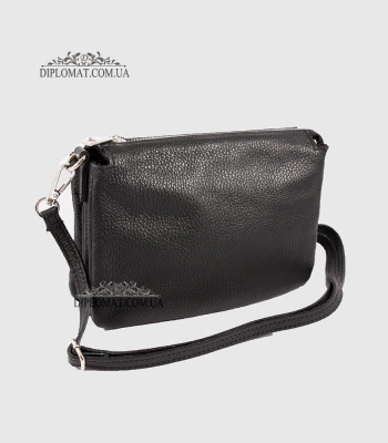 Сумка Женская Кожаная EMANUELA FERRETTI 85032 Ремень через плечоBLACK floater