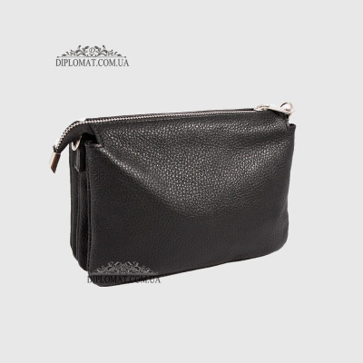 Сумка Женская Кожаная EMANUELA FERRETTI 85032 Ремень через плечо BLACK floater Черный