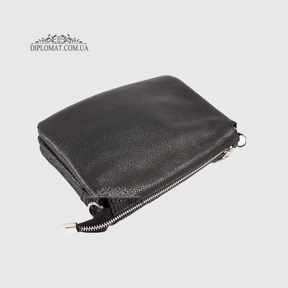 Сумка Женская Кожаная EMANUELA FERRETTI 85032 Ремень через плечо BLACK floater Черный