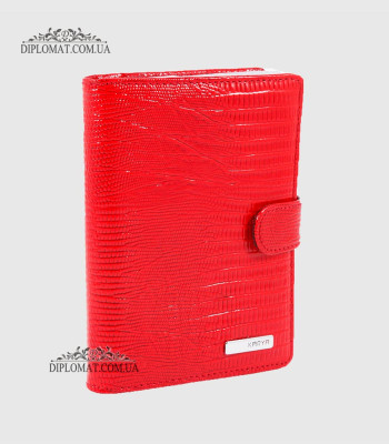 Визитницы кожаные для дисконтных карт KARYA 0015 074 Red Lack