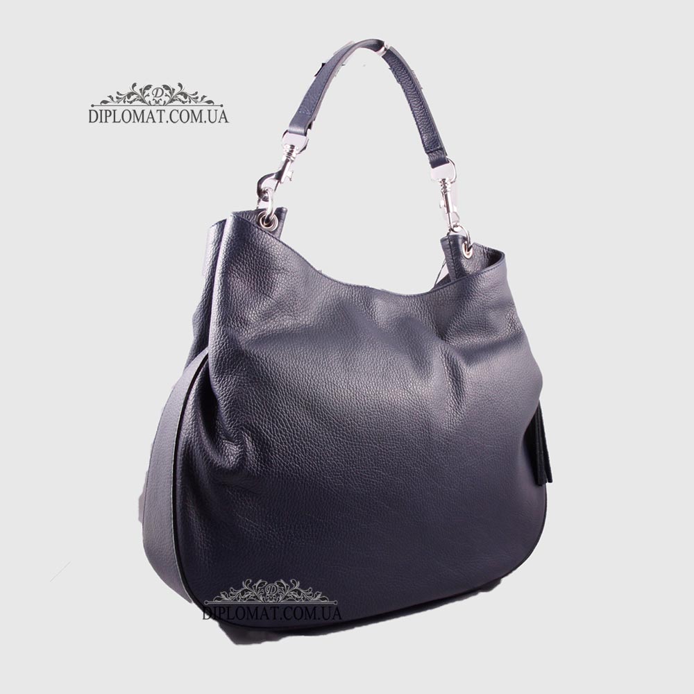 Сумка Женская EMANUELA FERRETTI 2121 на плечо Кожаная Большая D.BLUE  floater Синий