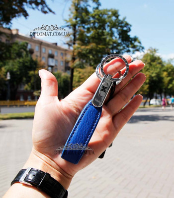 Брелок Кожаный TERGAN 0235 Два кольцаSAKS MAVI FLOATER Синий