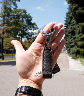 Брелок Кожаный TERGAN 0235 Два кольцаKAHVE FLOATER Коричневый