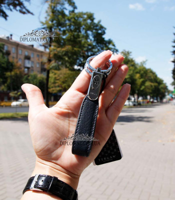 Брелок Кожаный TERGAN 0235 Два кольцаLACIVERT FLOATER Т.Синий