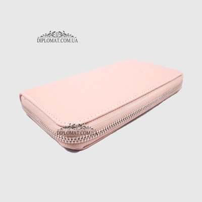 Кошелек на молнии EMANUELA FERRETTI 0029 Кожа внутри и снаружи 12 отделений под карточки  NUDE FLOATER Пудра