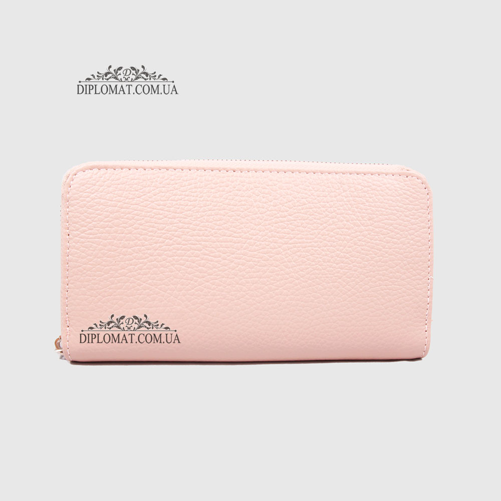 Кошелек на молнии EMANUELA FERRETTI 0029 Кожа внутри и снаружи 12 отделений под карточки  NUDE FLOATER Пудра