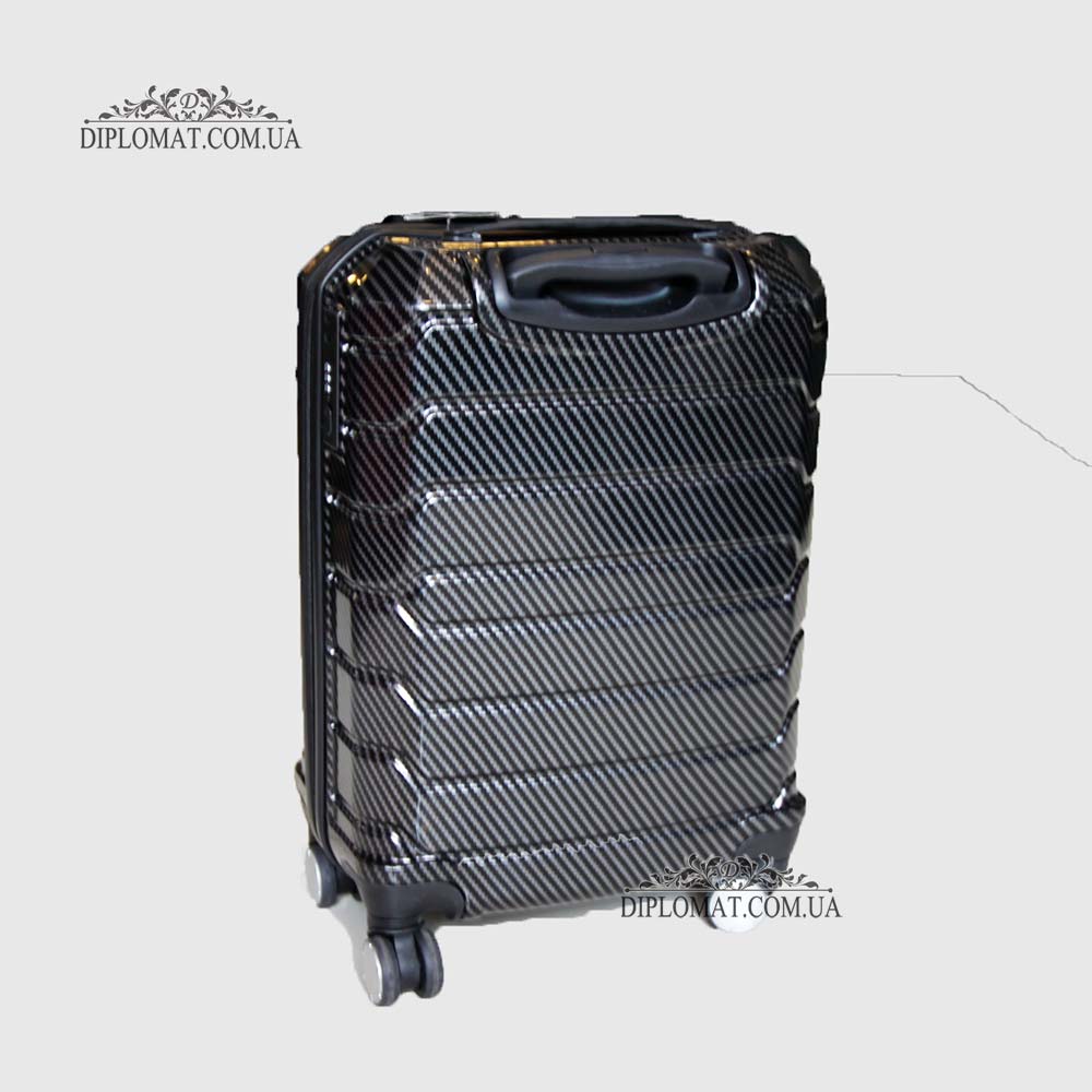 Чемодан поликарбонат на колесах GUARD 010603 CARBON BLACK Черный Маленький 21*50*33 cm 2,47 кг