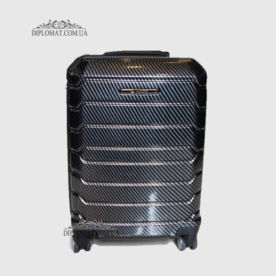 Чемодан поликарбонат на колесах GUARD 010603 CARBON BLACK Черный Маленький 21*50*33 cm 2,47 кг