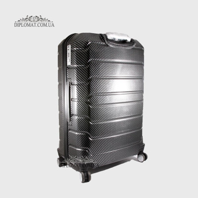 Чемодан поликарбонат на колесах GUARD 010603 CARBON BLACK Черный  Размер XL ( 28 x 75 x 47 cm 4,24 кг)