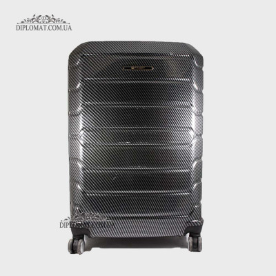 Чемодан поликарбонат на колесах GUARD 010603 CARBON BLACK Черный  Размер XL ( 28 x 75 x 47 cm 4,24 кг)