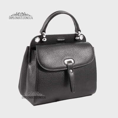 Сумка Женская Кожаная TERGAN 79349  SIYAH FLOATER NIKEL