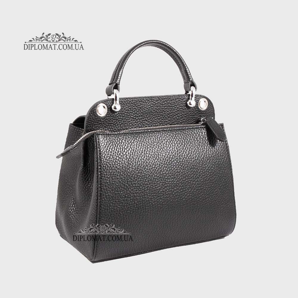 Сумка Женская Кожаная TERGAN 79349  SIYAH FLOATER NIKEL