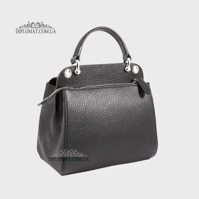 Сумка Женская Кожаная TERGAN 79349  SIYAH FLOATER NIKEL