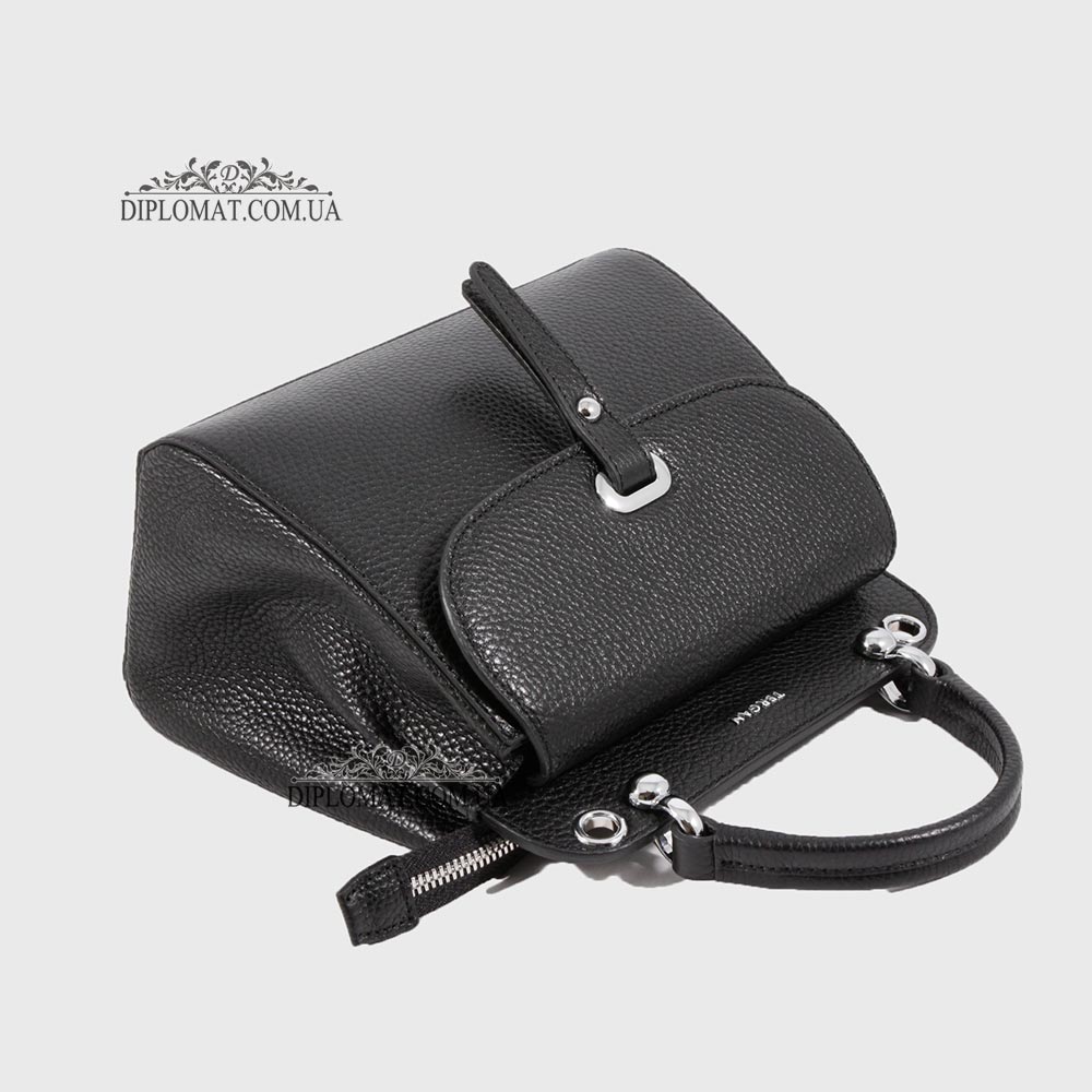 Сумка Женская Кожаная TERGAN 79349  SIYAH FLOATER NIKEL