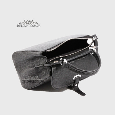 Сумка Женская Кожаная TERGAN 79349  SIYAH FLOATER NIKEL