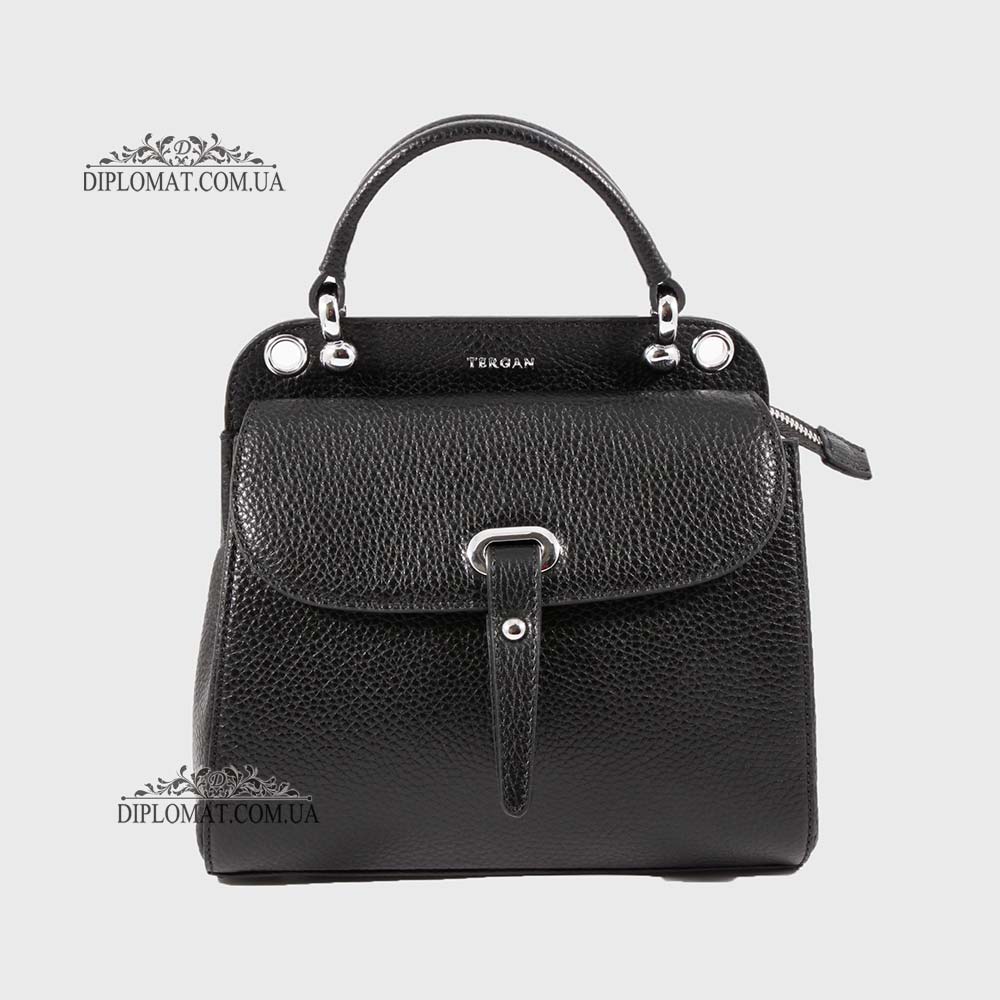 Сумка Женская Кожаная TERGAN 79349  SIYAH FLOATER NIKEL