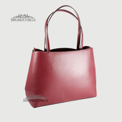 Сумка Женская Кожаная TERGAN 79382  BORDO ARSEL/BORDO ANALIN Черный