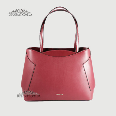 Сумка Женская Кожаная TERGAN 79382  BORDO ARSEL/BORDO ANALIN Черный