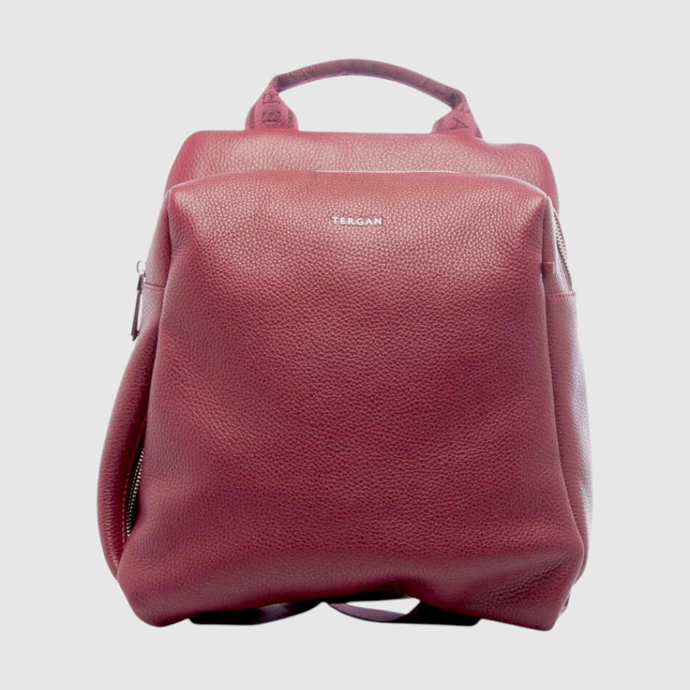Женский кожаный рюкзак TERGAN 79384 BORDO FLOATER (бордовый) с отделением для планшета и ноутбука до 13"