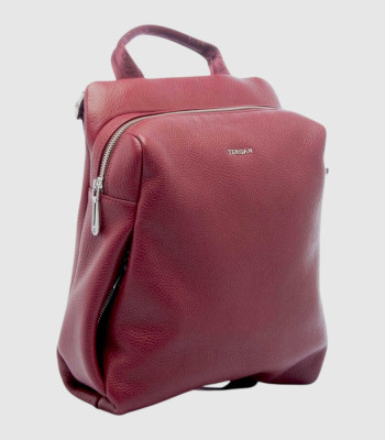 Женский кожаный рюкзак TERGAN 79384 BORDO FLOATER Бордовый