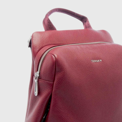 Женский кожаный рюкзак TERGAN 79384 BORDO FLOATER (бордовый) с отделением для планшета и ноутбука до 13"