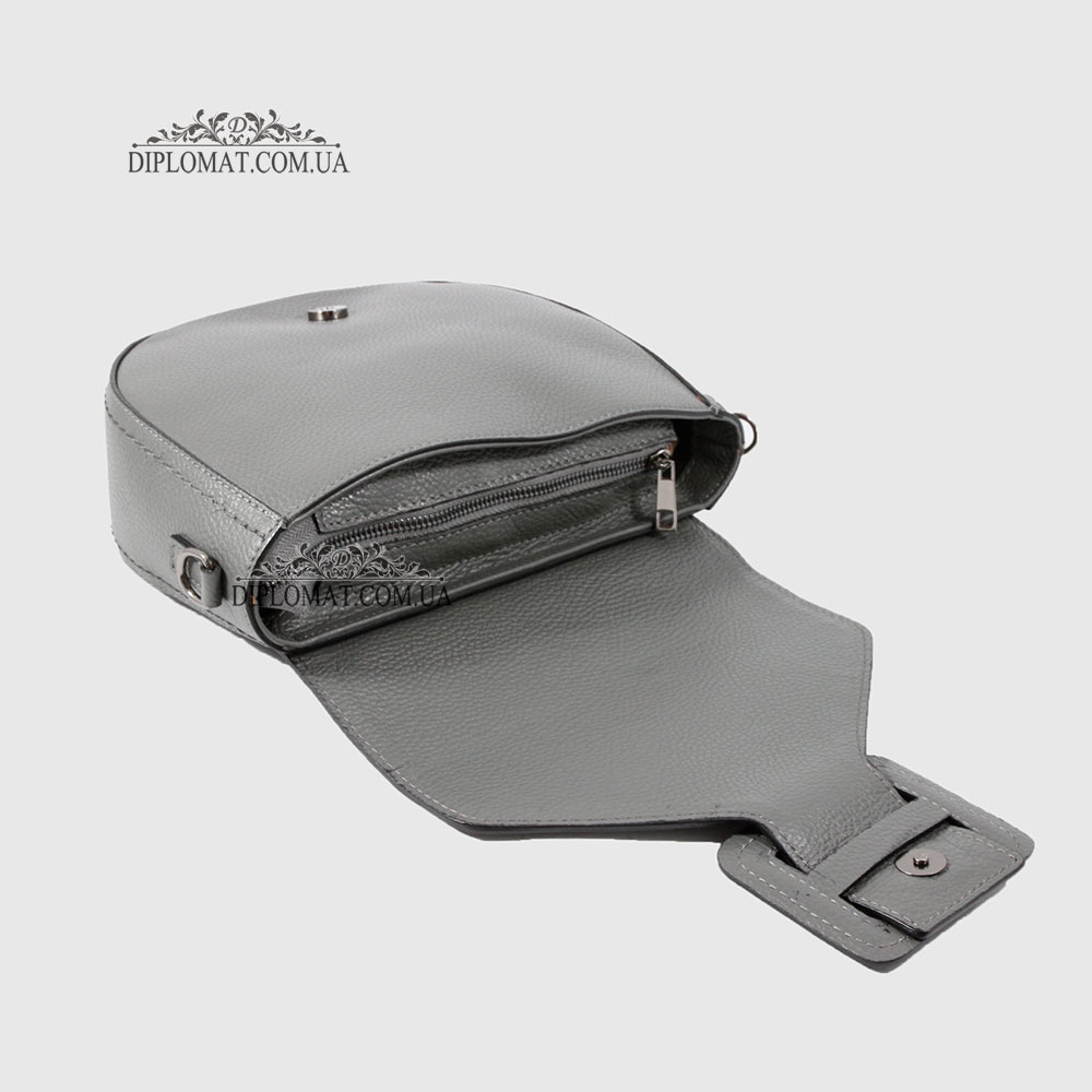 Сумка Женская Кожаная EMANUELA FERRETTI 554033  GREY floater Серый