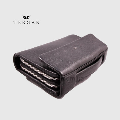 Клатч мужской (Барсетка)  TERGAN 2195 На 2 отделения на молнии и Верхней ручкой SIYAH LATIGO Черный