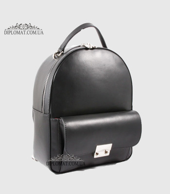 Рюкзак женский VALIENTE 1055 с одним накладным карманомPRADA Black