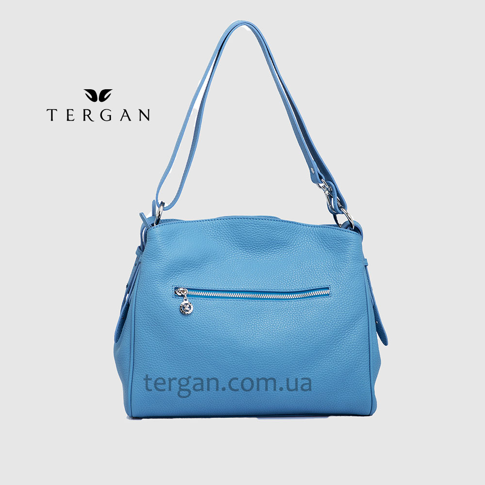 Сумка Женская Кожаная TERGAN 79450  MAVI FLOATER Голубой