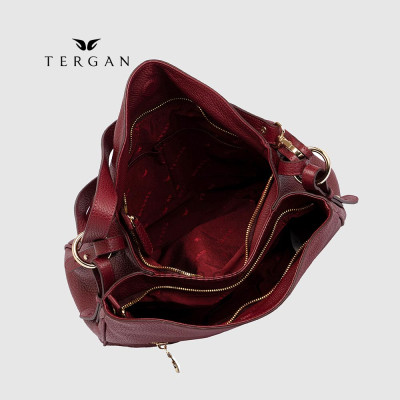 Сумка Женская Кожаная TERGAN 79450  BORDO FLOATER Красный