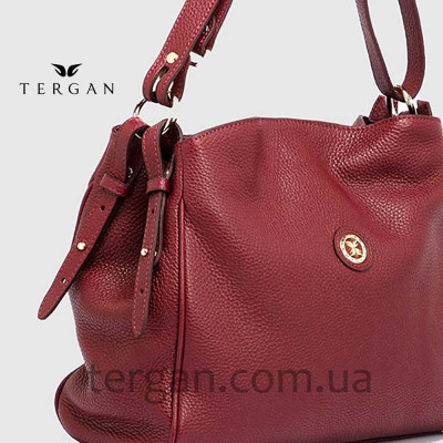 Сумка Женская Кожаная TERGAN 79450  BORDO FLOATER Красный