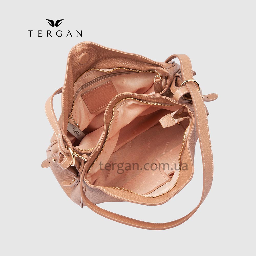 Сумка Женская Кожаная TERGAN 79450  NUDE FLOATER Пудра