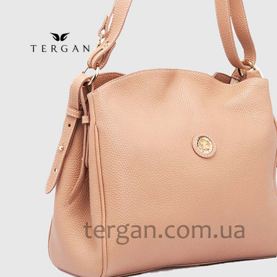 Сумка Женская Кожаная TERGAN 79450  NUDE FLOATER Пудра
