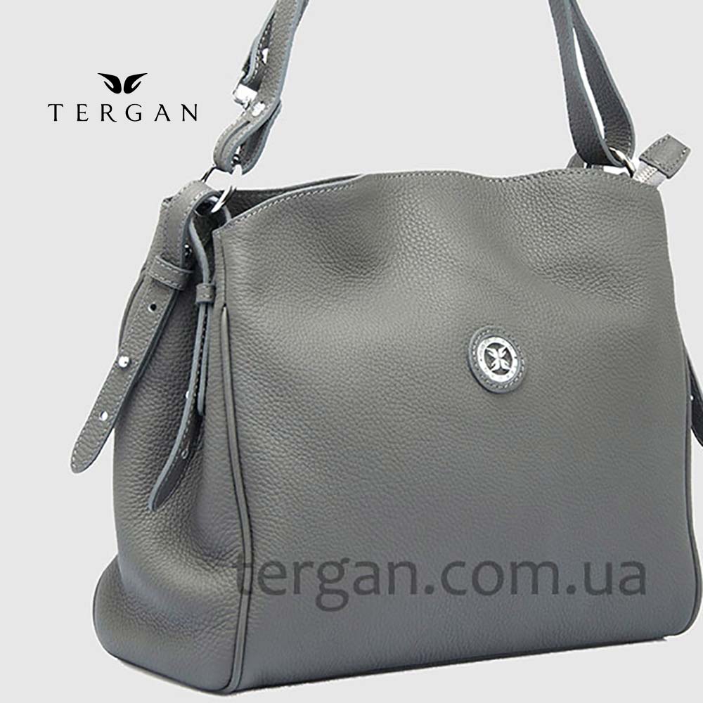 Сумка Женская Кожаная TERGAN 79450  GRI FLOATER Чр