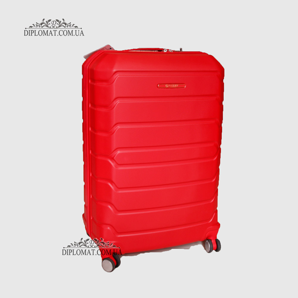 Чемодан поликарбонат GUARD 010603 Calanthe RED/Красный  Размер XL ( 28 x 75 x 47 cm 4,24 кг)