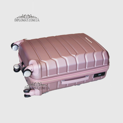 Чемодан поликарбонат GUARD 010603 Calanthe POWDER/Серо-Розовый  Размер L ( 25 x 65 x 41cm 3,41 кг)