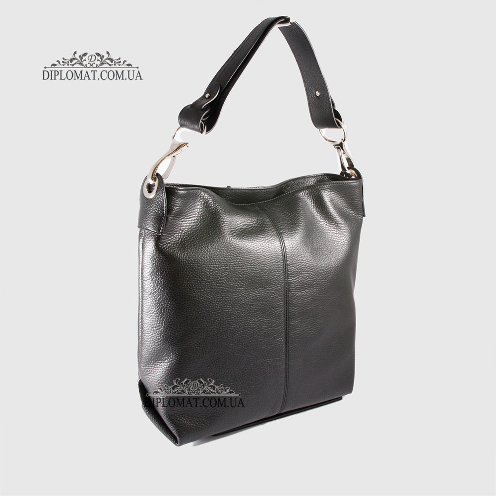 Сумка Женская BELLINI Rignano 2122 Кожаная Мягкая Вместительная Ручка на плечо BLACK floater Черный