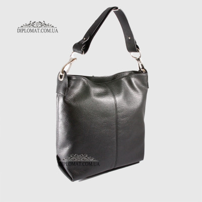 Сумка Женская BELLINI Rignano 2122 Кожаная Мягкая Вместительная Ручка на плечо BLACK floater Черный